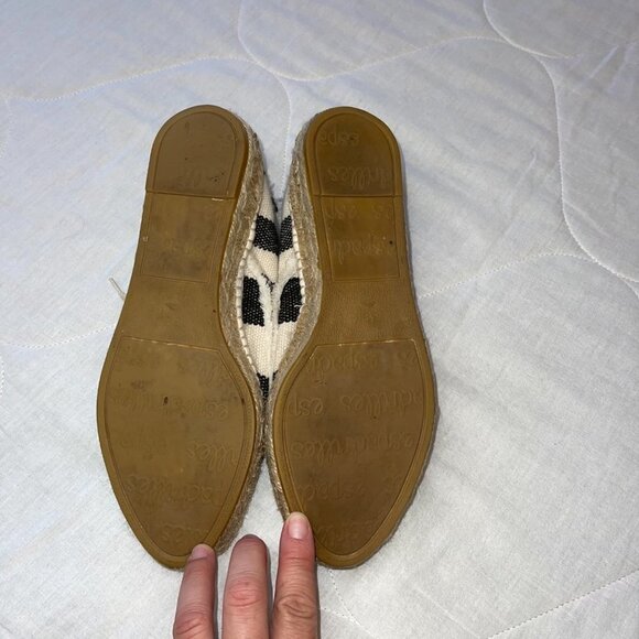 Loeffler Randall Alfie Espadrille Sneaker Womens Off White Black Size 8.5 US - Picture 4 of 12